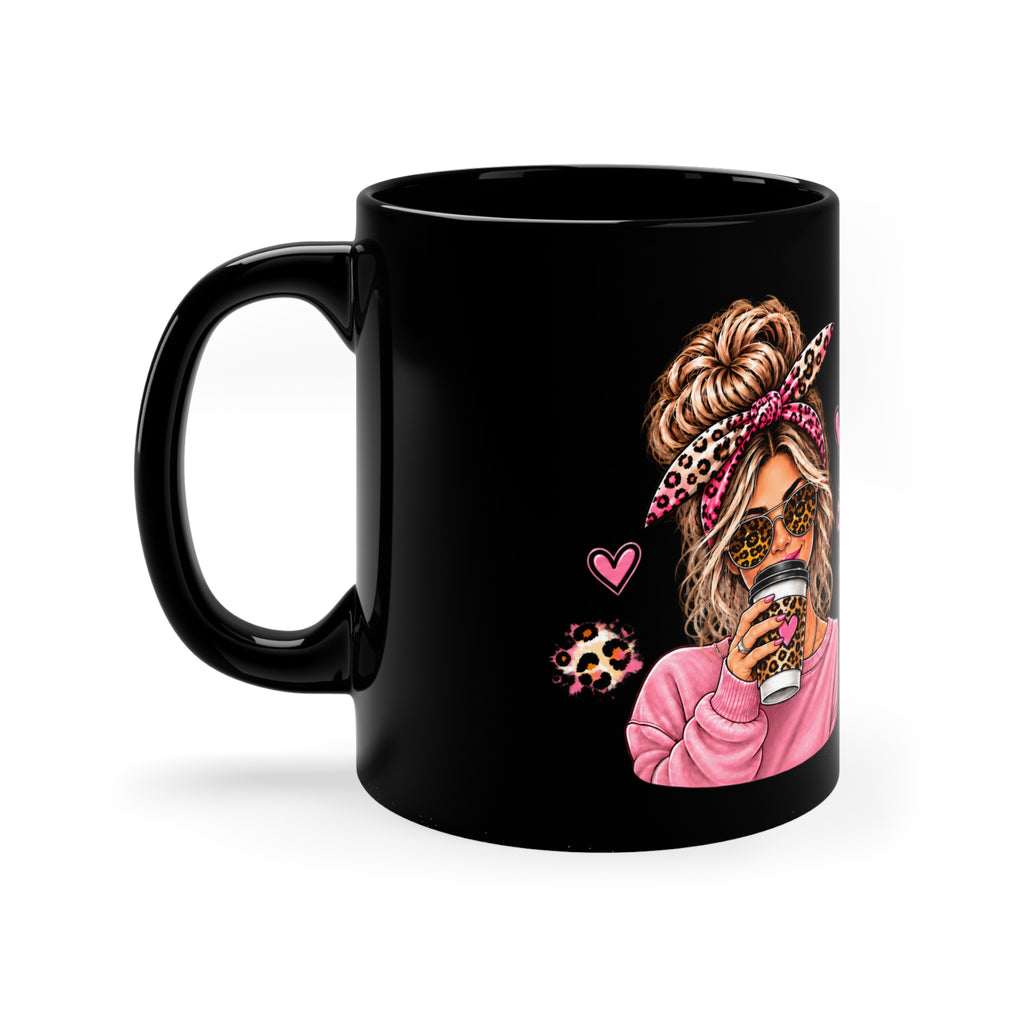 I Am So Smiley Coffee Mug — Cute Leopard Print Girl 11oz