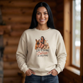 Coffee & Dogs Crewneck Sweatshirt — "Life Is Lifting But Coffee Is Helping" Graphic
