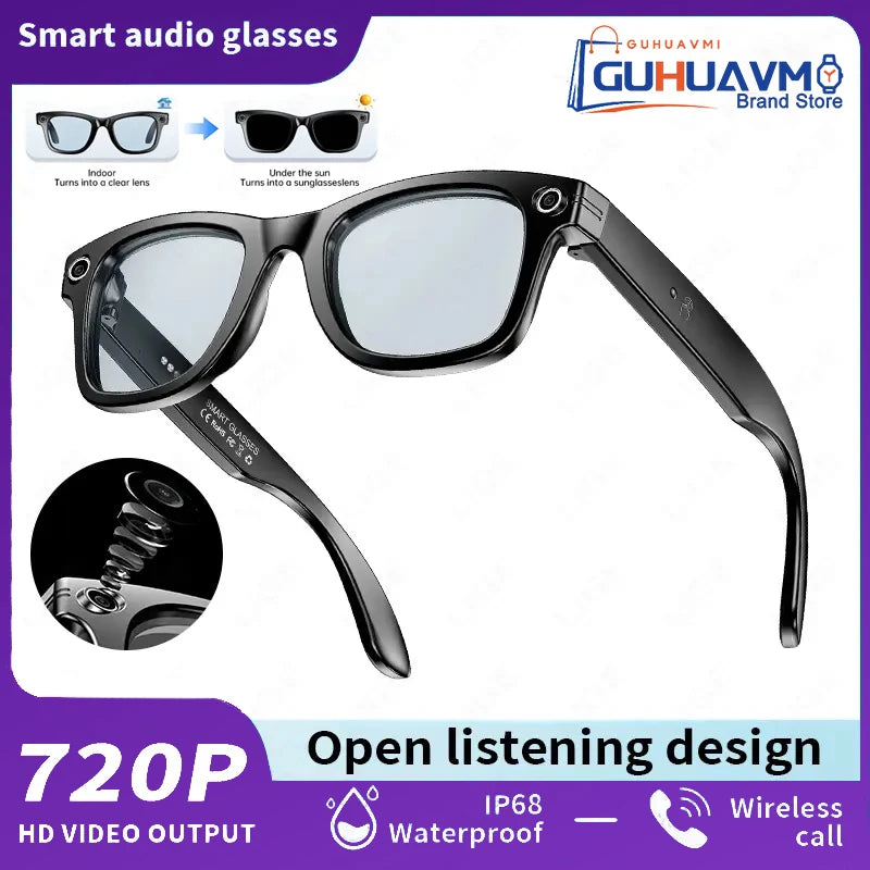 AI Smart Glasses with 8MP Camera Video Recording 100+ Languages Translation Sunglasses Bluetooth Call Music Play Men Women 2026