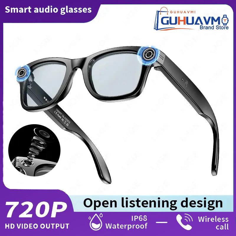 AI Smart Glasses with 8MP Camera Video Recording 100+ Languages Translation Sunglasses Bluetooth Call Music Play Men Women 2026