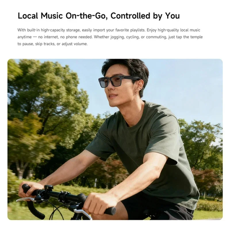 Lenovo AI Smart Glasses 8K HD Photochromic Multifunction Bluetooth Calling Voice Assistant Music Player Translate Camera HOT