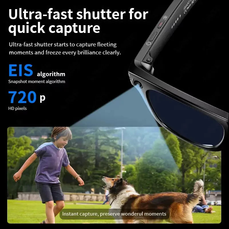 AI Smart Glasses with 8MP Camera Video Recording 100+ Languages Translation Sunglasses Bluetooth Call Music Play Men Women 2026